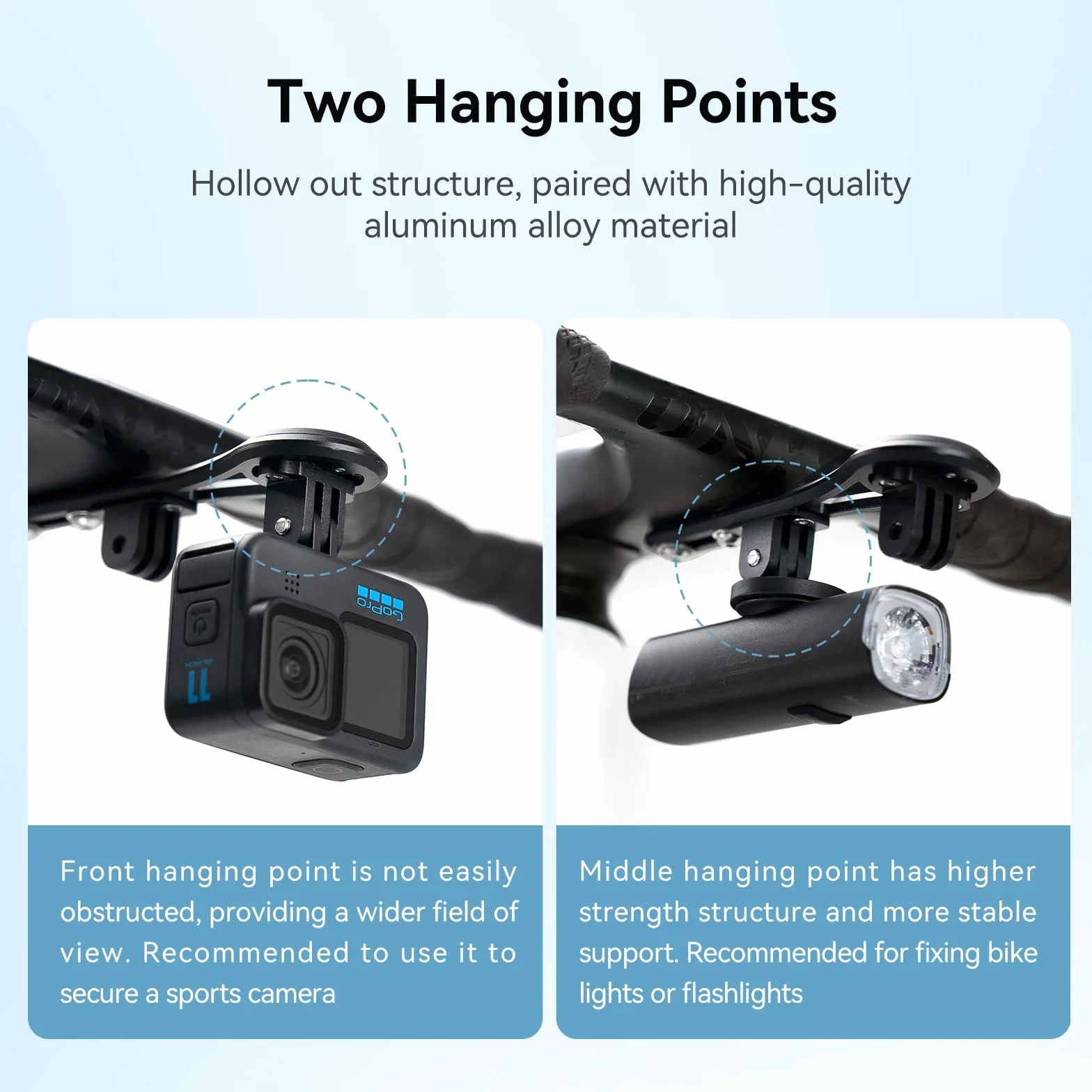 CYCPLUS Out Front Bike Mount Z3, supporto per computer da ciclismo compatibile con computer da ciclismo Garmin/Igpsport/Xoss