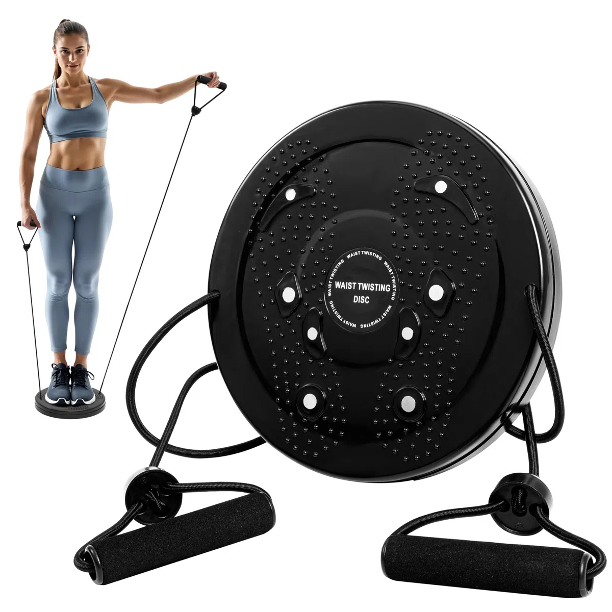 Belle Vous Pedana Vibrante - Waist Whisper - Sport Attrezzi Palestra a Casa - Supporto Girevole Fitness - Disco Rotante per Esercizi