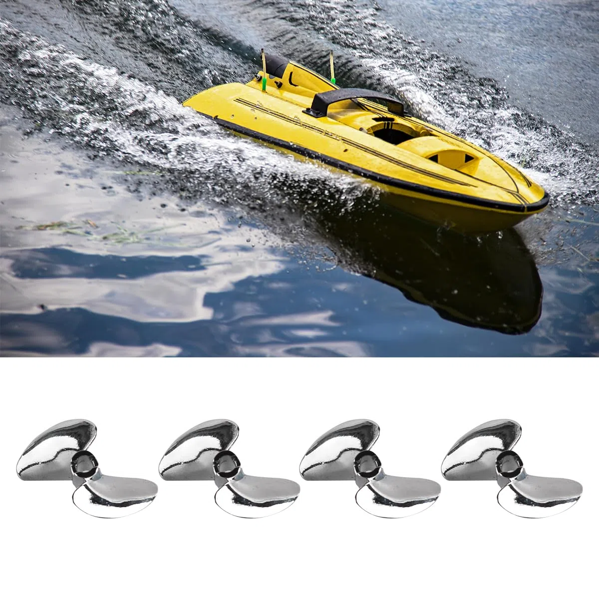 1 Pieces 35mm Aluminum Alloy Propeller RC Boat Propeller for FT016 FT007 High Speed Power Supply Replacement Parts for RC Boat