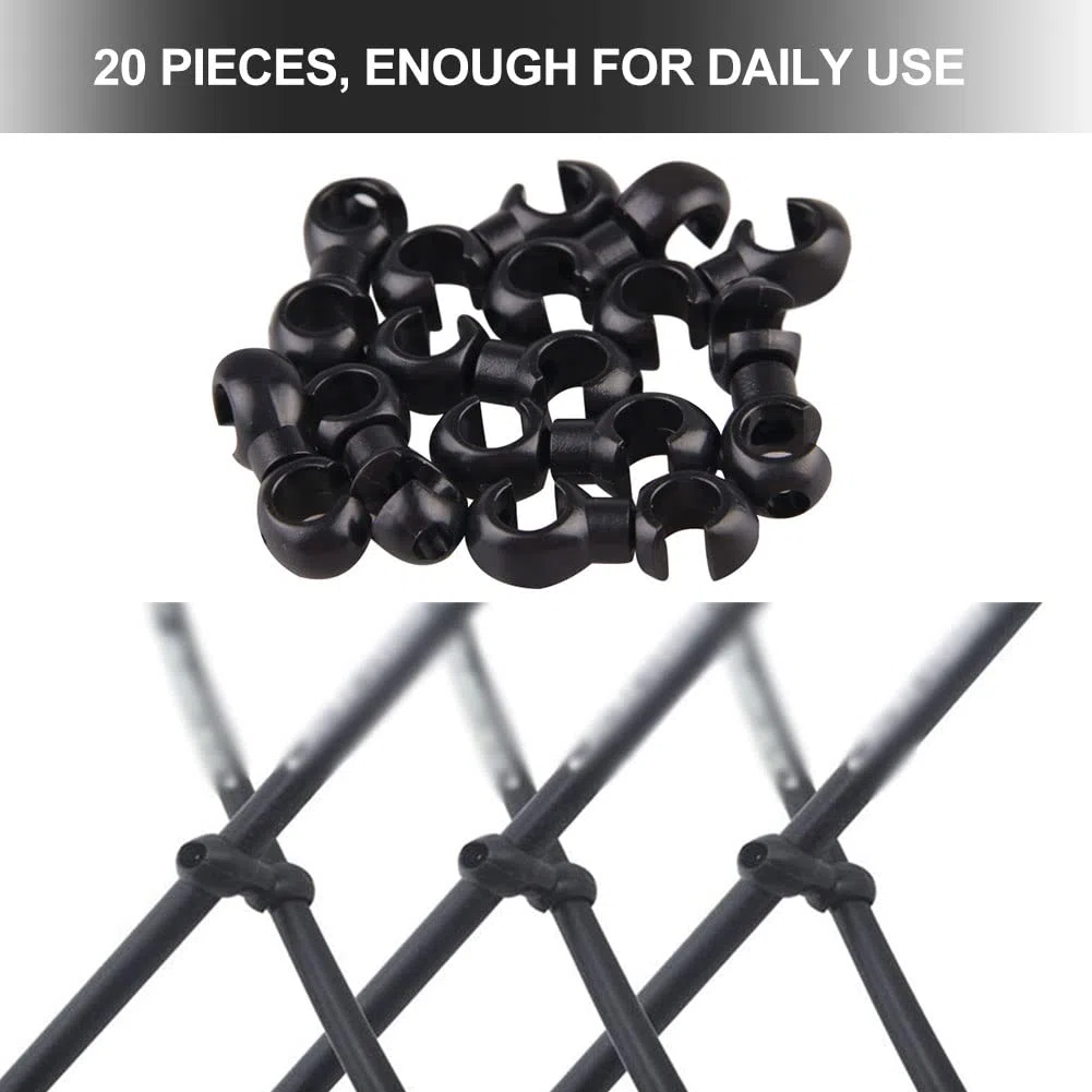 Clip per Fibbie del Cavo del Freno,Cavo per Biciclette S-Clip,Gancio S del Cavo della Bicicletta,Clip a Gancio Rotante,Clip per Biciclette con Gancio a S,Cavo Freno per Biciclette Clipc,Nero,20 Pezzi