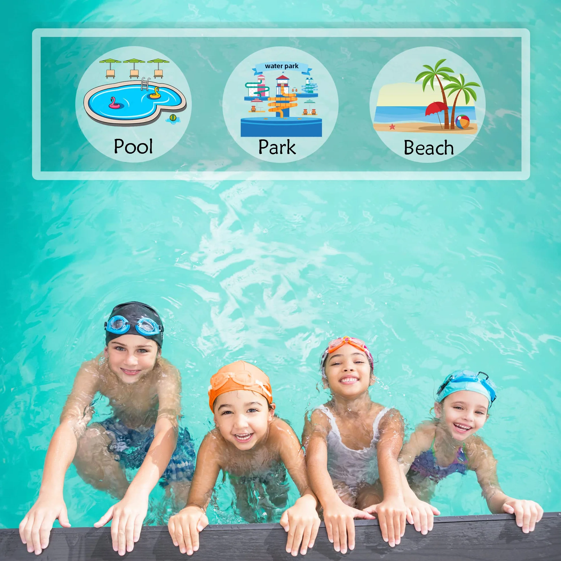 Cuffia Piscina Tessuto Adolto Bambini Cuffie Nuoto per Uomo Donna Super Elastica e Leggera