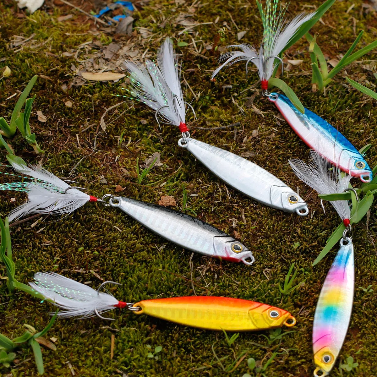 Sougayilang Jigs esche da pesca che affondano cucchiai di metallo micro esca jigging