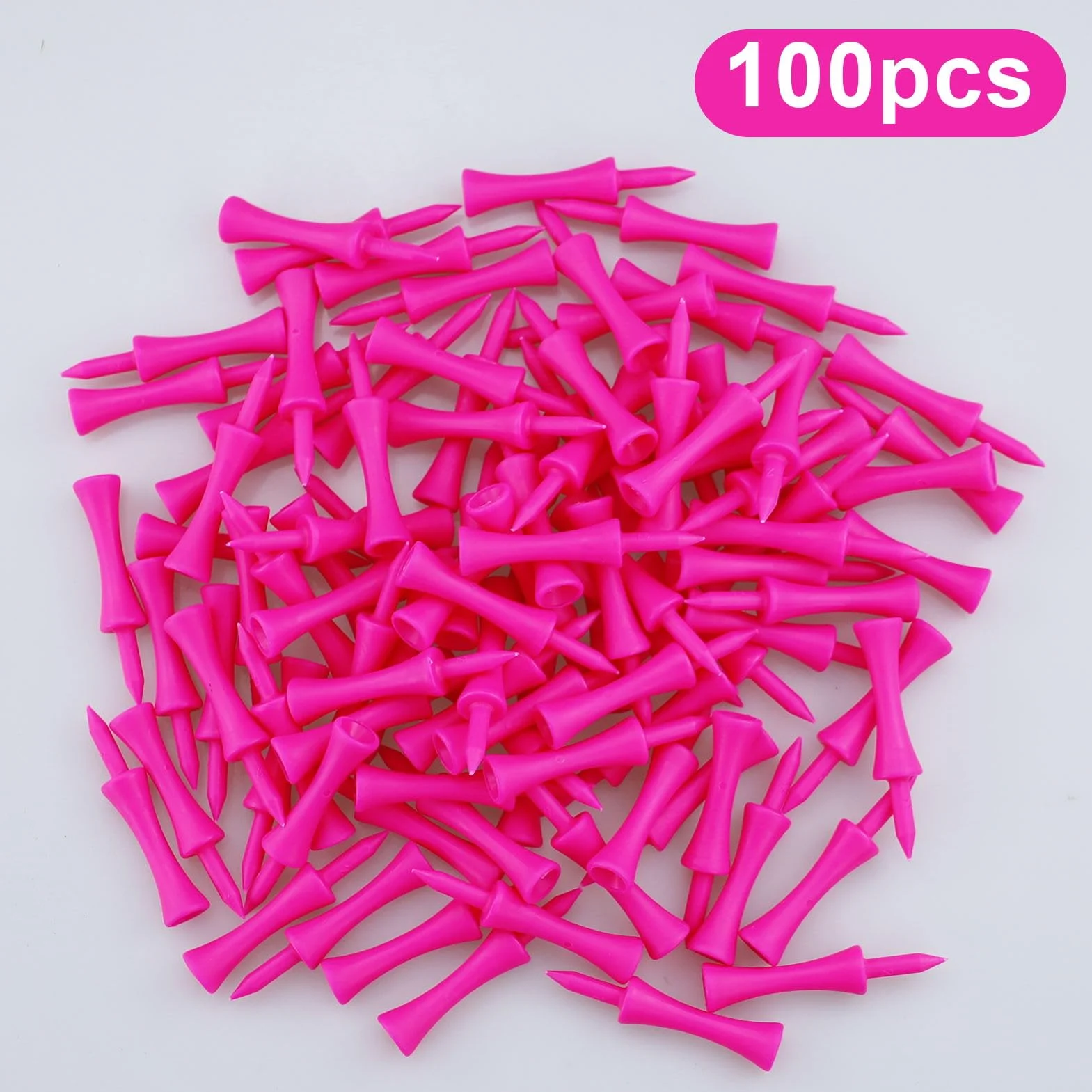 Castle Tees Golf tè da golf in plastica 57 mm rosa indistruttibili portatili
