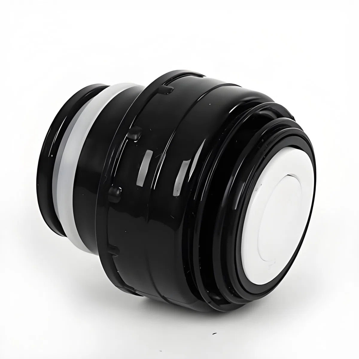 1 tappo per borraccia in acciaio inox da 5,2 cm, coperchio isolante universale per thermos e bottiglie sportive, nero (isolamento sottovuoto, lavabile in lavastoviglie)
