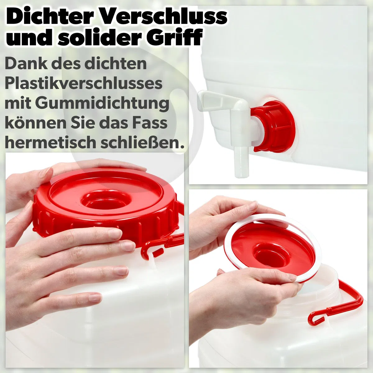 KADAX Tanica per acqua, botti per bevande in plastica, tanica per acqua potabile, serbatoio dell'acqua con rubinetto, serbatoio per acqua, tanica per bevande con guarnizione in gomma