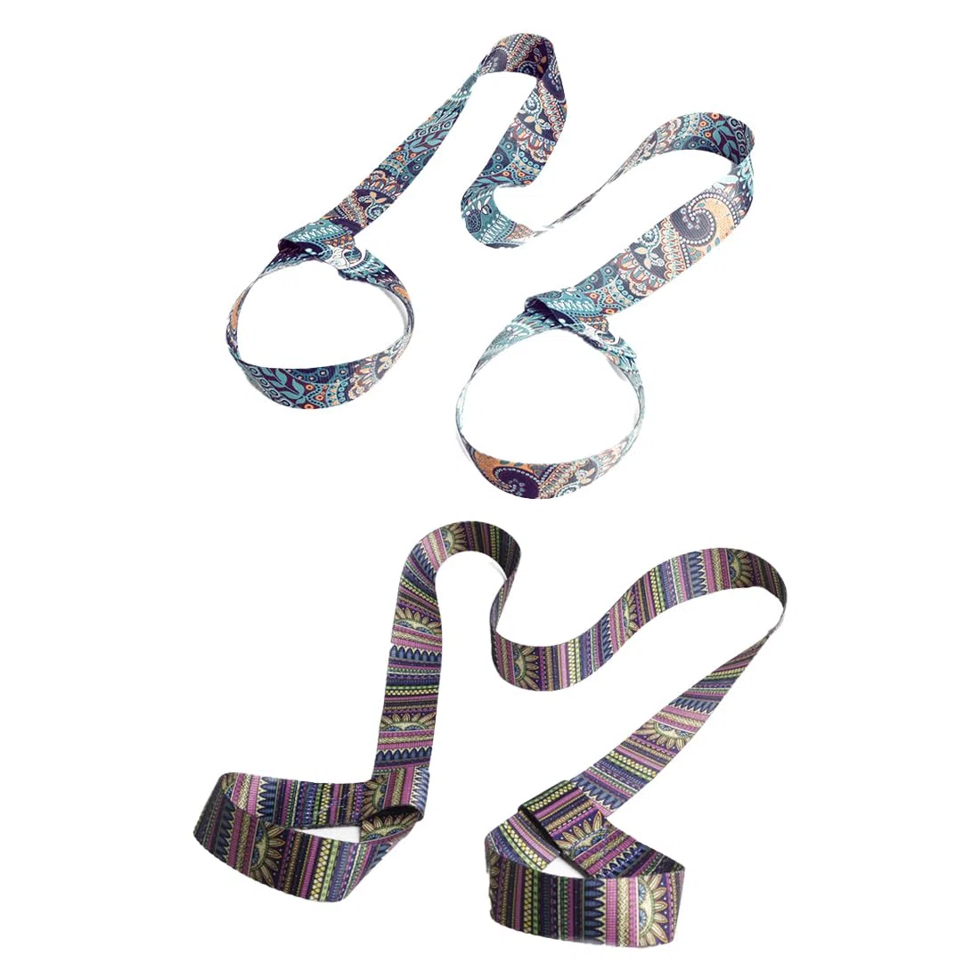 2 pezzi Cinghia Yoga Mat Per Tappetino Da Yoga Cinghia Per Il Del Tappetino Da Regolabile Cinghia per Regolabile Porta cintura stampata Per Yoga Pilates Esercizi Aerobica Tappetino Esercizi Sport