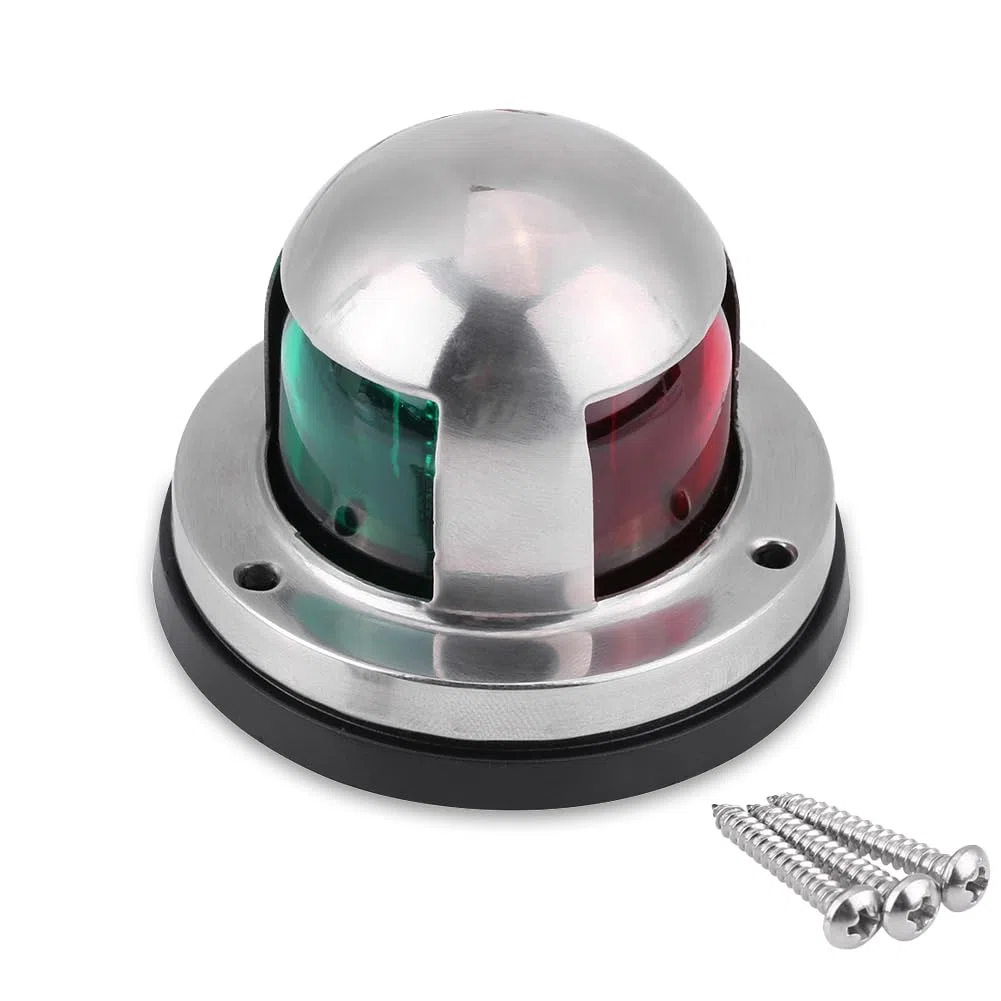 Luci Di Via Barca,12V Luce di Navigazione,Luci di Prua con Led Rosso e Verde IP68 Impermeabile In Acciaio Inossidabile Lampada di Segnalazione Notte per Barche Ricambi Barca Yacht