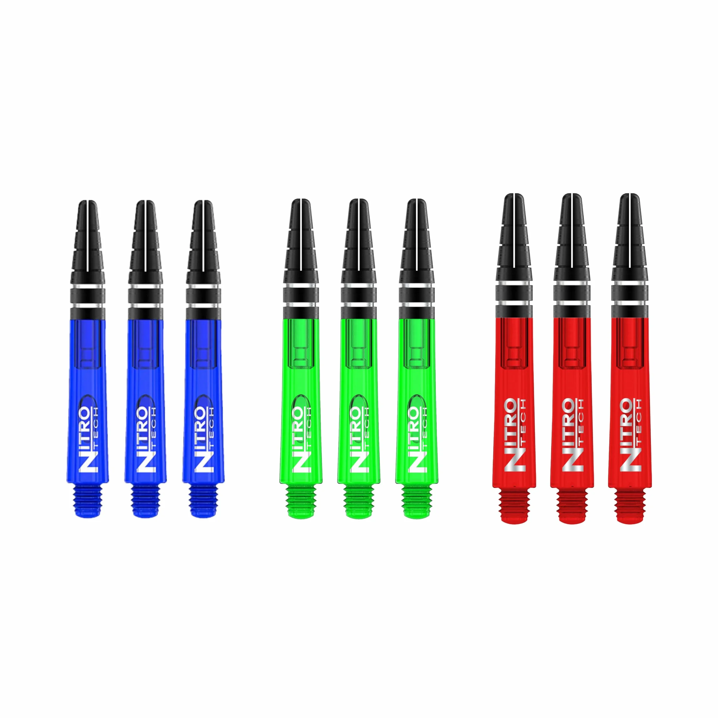 RED DRAGON Nitrotech Alberi Freccette Aste Corti Multipack 2-3 Set per Confezione (9 Alberi Freccette Aste in Totale)