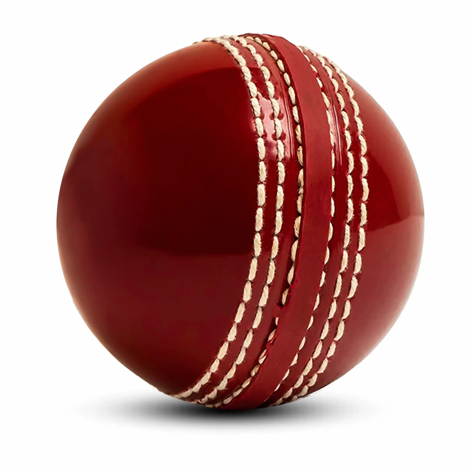 Palline da cricket in gomma morbida per allenamento con cuciture durevoli (rosso)