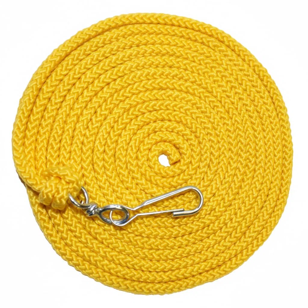 Corda per saltare XXL 5 m con moschettone e girevole – Corda per saltare in nylon resistente Ø 8 mm per bambini e gruppi – ideale per il fissaggio di recinzione e divertimento all'aperto
