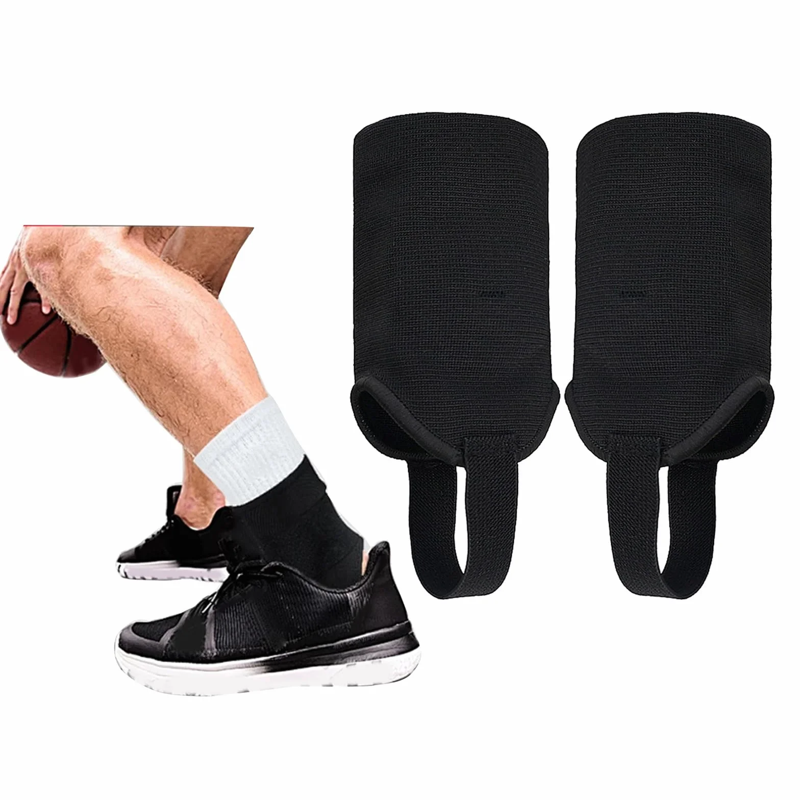 Protezione per caviglia da calcio, protezione per caviglia doppia, supporto per caviglia, per calcio, pallavolo