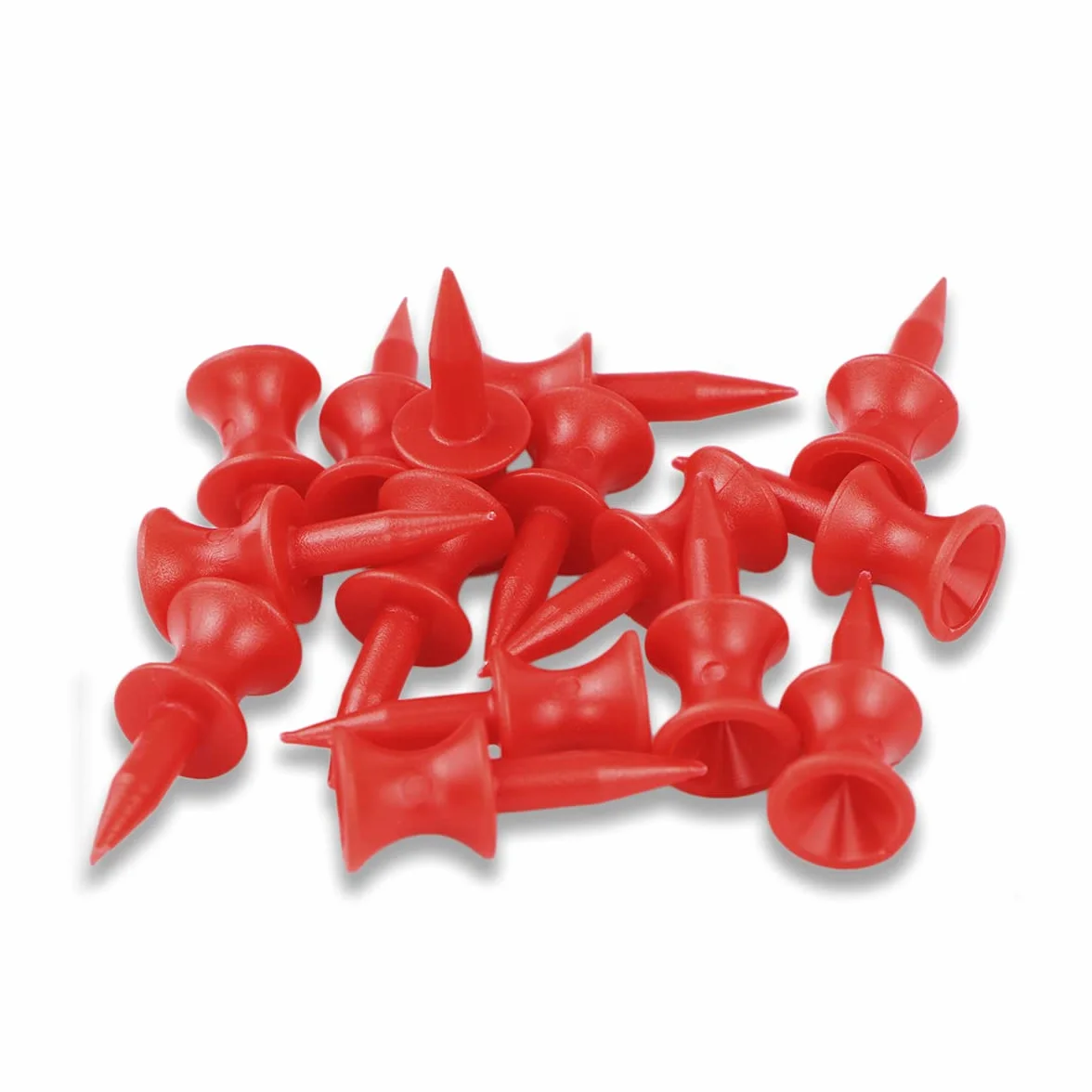 Tee Golf Plastica 100 Pezzi Rosso 32mm