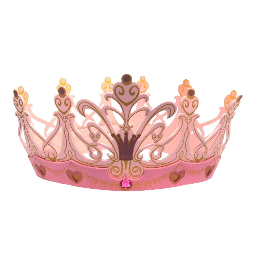 Liontouch - Corona da Regina Rosa per Ragazze | età 3-8 - Misura Regolabile | Accessorio per Giochi di Ruolo, Travestimenti, Costumi Regali, Abiti a Tema per Bimbe | Realizzata in Gommapiuma Durevole