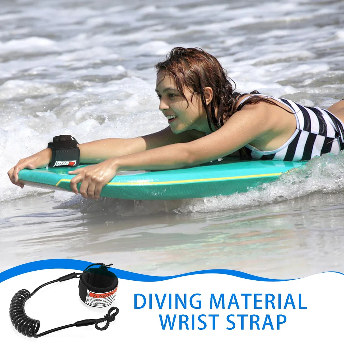 L&W Luck Guinzaglio da Surf, Leash SUP, 5mm Surf Materiale Tup Regolabile e Comodo per Tavola da Surf Paddle Board Kayak Longboard