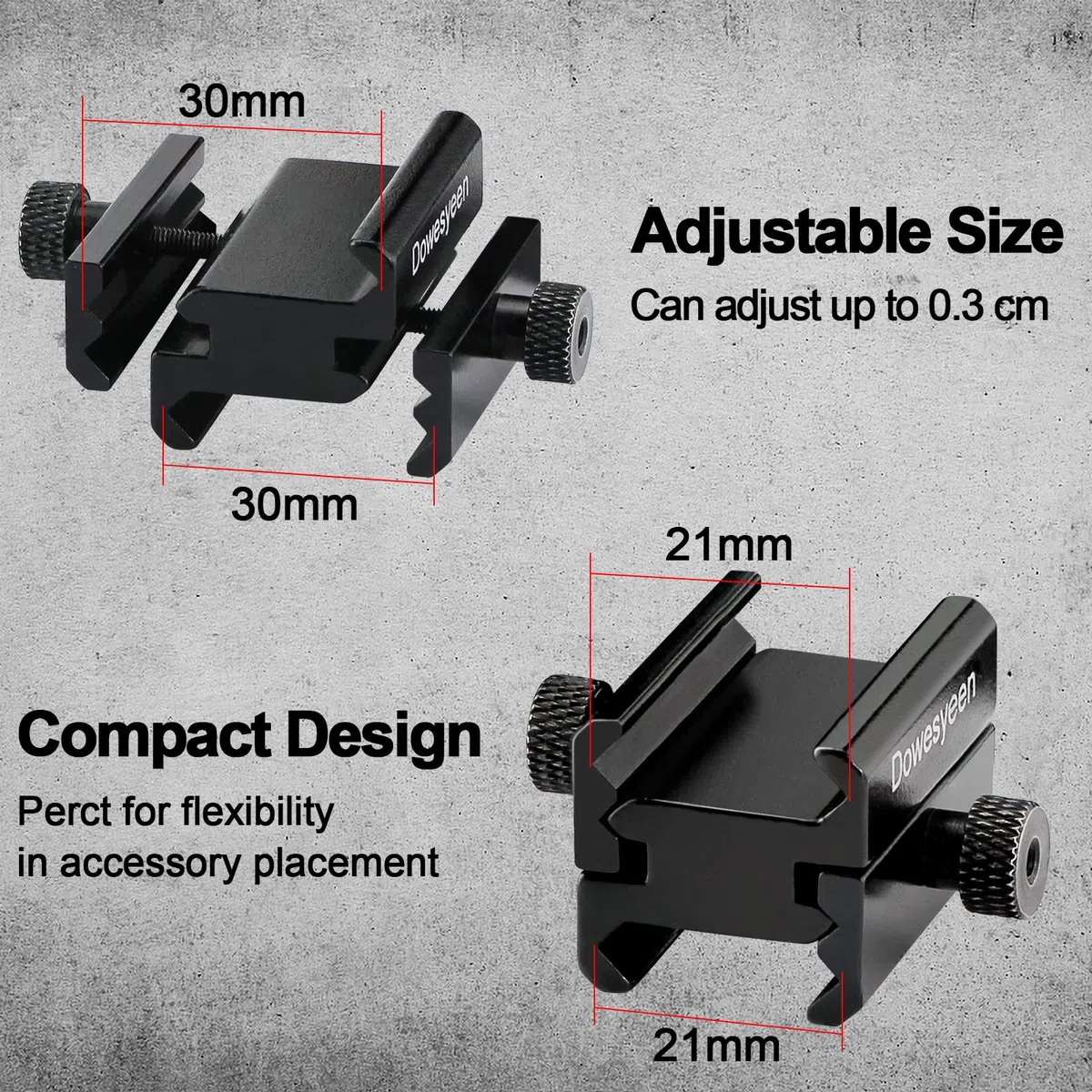 Adattatore Picatinny Rail, Alluminio Adattatore del Carrello della Canna per Installazione Mirino Laser Picatinny/Weaver,Tutto per la Caccia