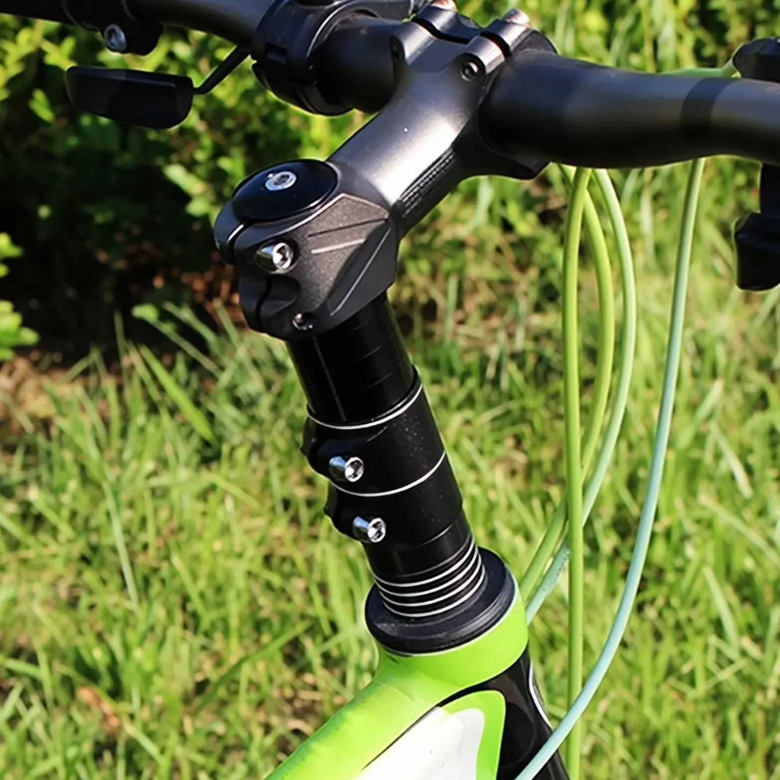 APOMOONS Rialzo Manubrio per Bicicletta con Chiave Esagonale,Rialzo Manubrio in Alluminio Cube Rialzo Manubrio MTB Rialzo Manubrio per Biciclette da Corsa MTB e City Bike da 28,6MM (Nero 138 X 28,6MM)