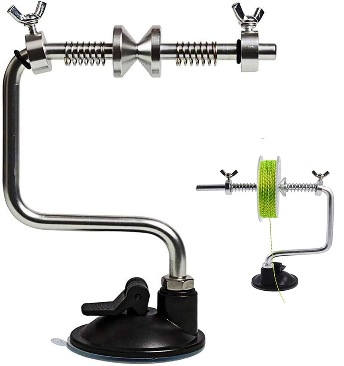 Alluminio Regolabile Pesca Linea Bobina Winder Spooler con Sistema di Controllo Ventosa e Bobina