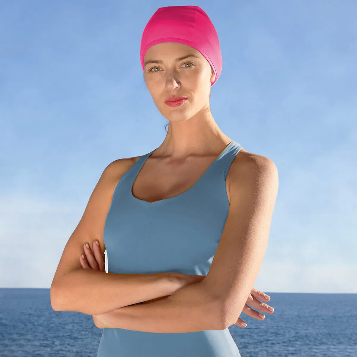 Cuffia Piscina Tessuto Adolto Bambini Cuffie Nuoto per Uomo Donna Super Elastica e Leggera