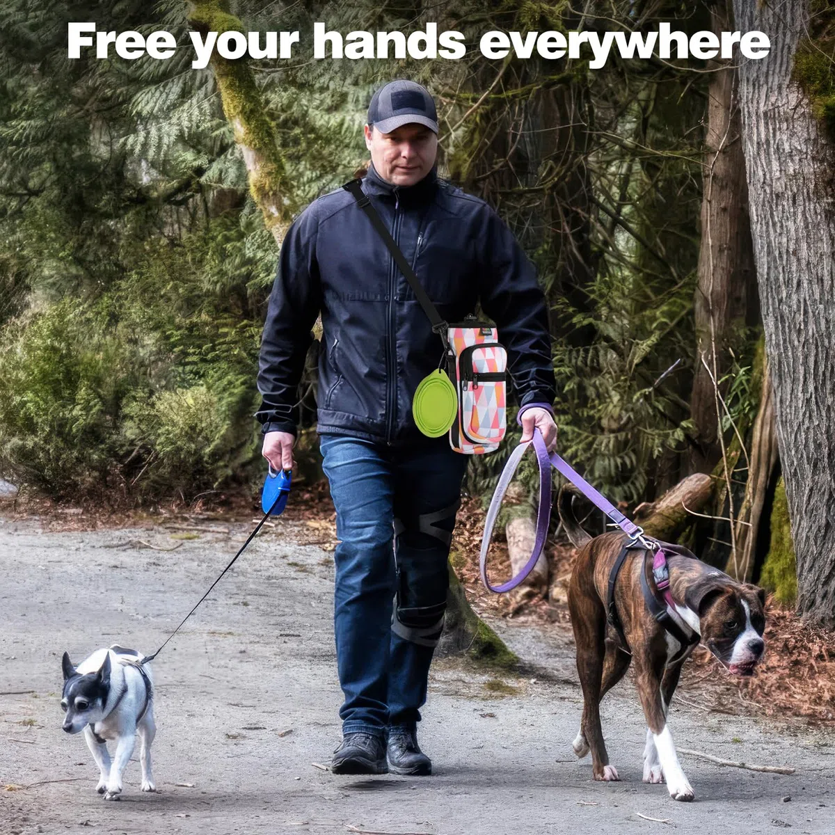 Nuovoware Borsa per Borraccia in Neoprene, 750ml/1000ml/1800ml Custodia per Bottiglia con Tracolla Regolabile Maniglia, Borsa Portatile Porta Borraccia Ciclismo da Escursionismo Campeggio