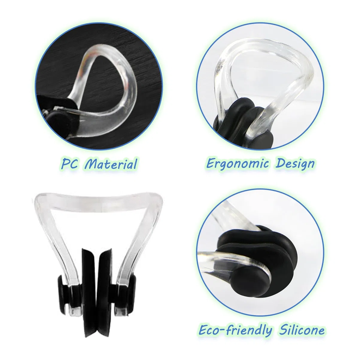 16 Pezzi Tappanaso per Piscina, Tappanaso Nuoto Sincronizzato, Tappanaso per Piscina in Silicone, Tappi per Naso Protector per Il Nuoto, Unisex, per Adulti, Principianti, 8 Colori
