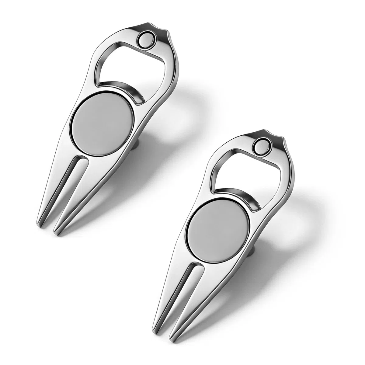 VOSSOT 2 forchette da golf unisex con marcatore estraibile, strumento ergonomico per la cura dei marcatori sul campo da golf, tecnologia triple traccia ideale per i golfisti