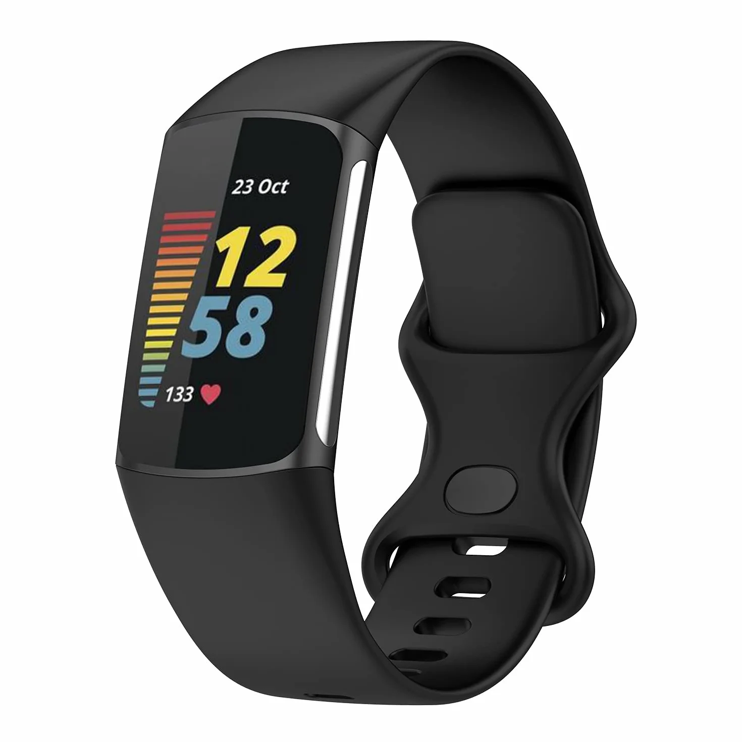 Cinturini Compatibile per Fitbit Charge 5 / Charge 6 Cinturino Donna Uomo Silicone Sport Regolabile Ricambio Braccialetto, Accessory Bracciale, S/L (nessun Tracker)