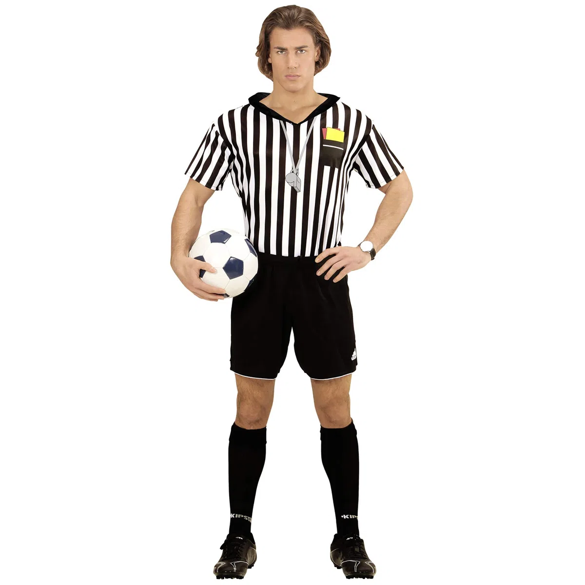 W WIDMANN MILANO Party Fashion - Costume da arbitro, T-shirt, calcio, costume in maschera