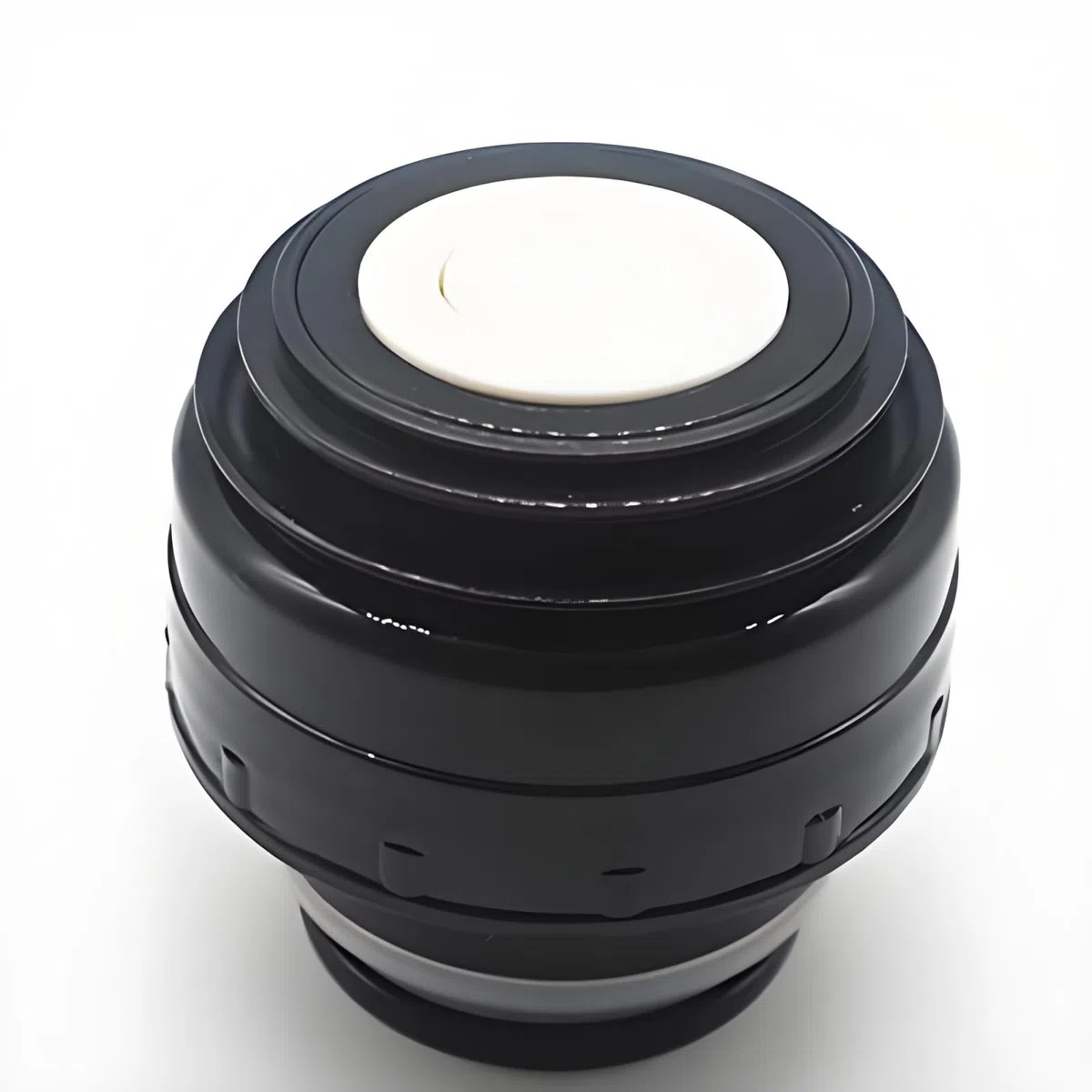 1 tappo per borraccia in acciaio inox da 5,2 cm, coperchio isolante universale per thermos e bottiglie sportive, nero (isolamento sottovuoto, lavabile in lavastoviglie)