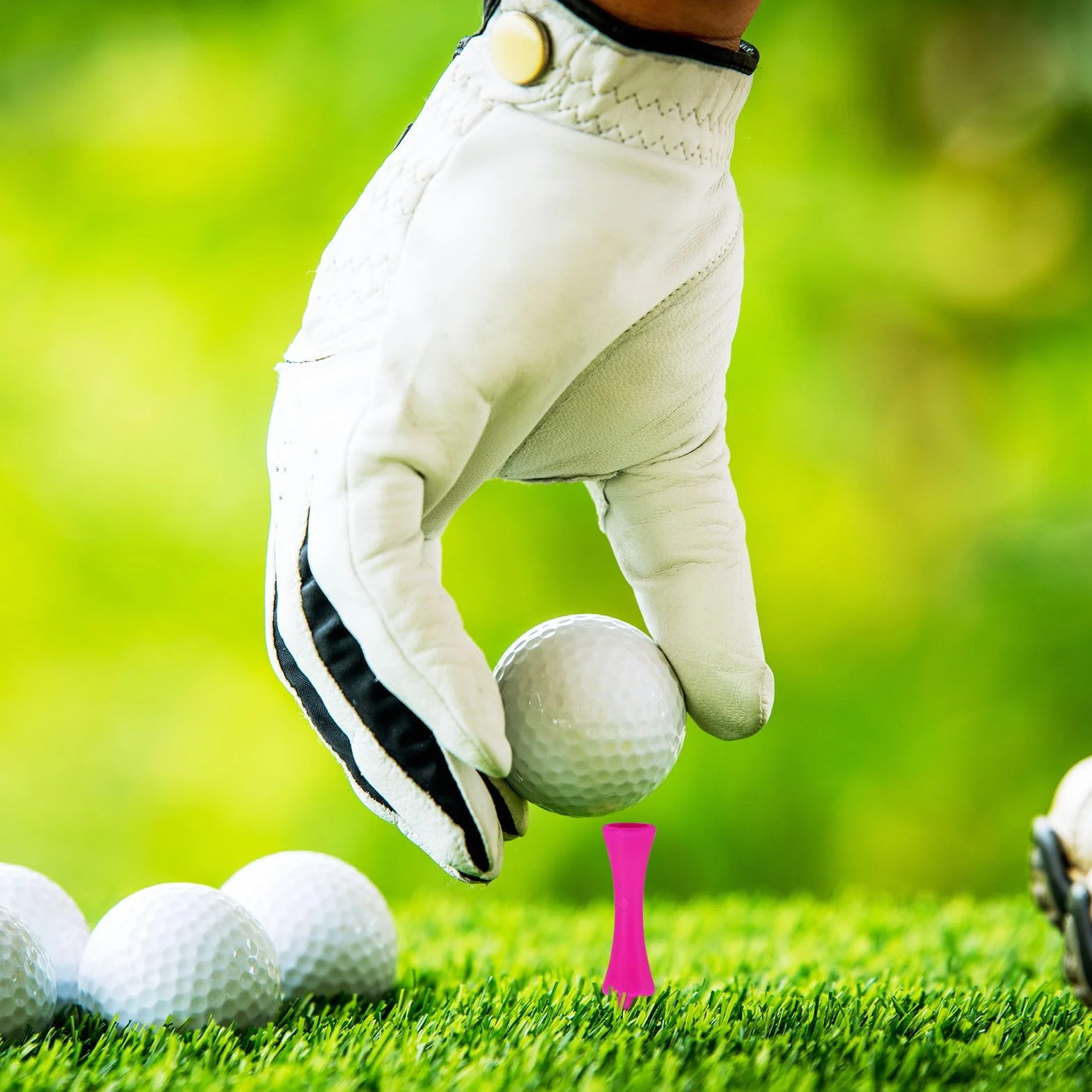 Castle Tees Golf tè da golf in plastica 57 mm rosa indistruttibili portatili