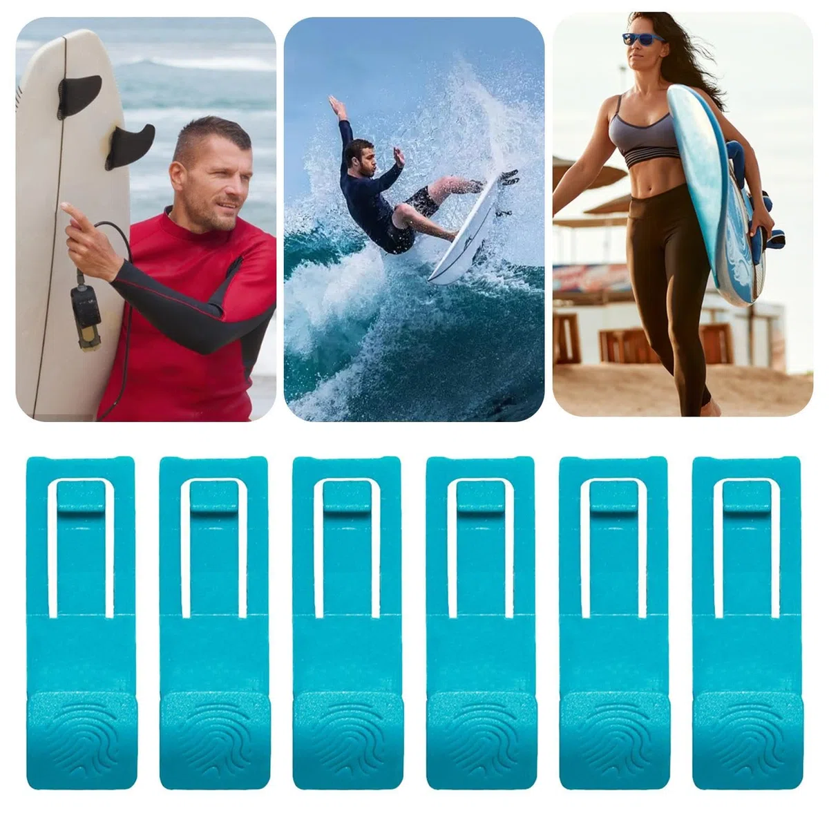 6 Pezzi Di Fissaggio Per Pinna Per Tavola Da Surf - Clip Per Pinna Da Tavola - Clip Per Pinna Da Surf Per Tavole Da Surf Elementi Di Fissaggio Per Pinne Per Tavole Da Surf