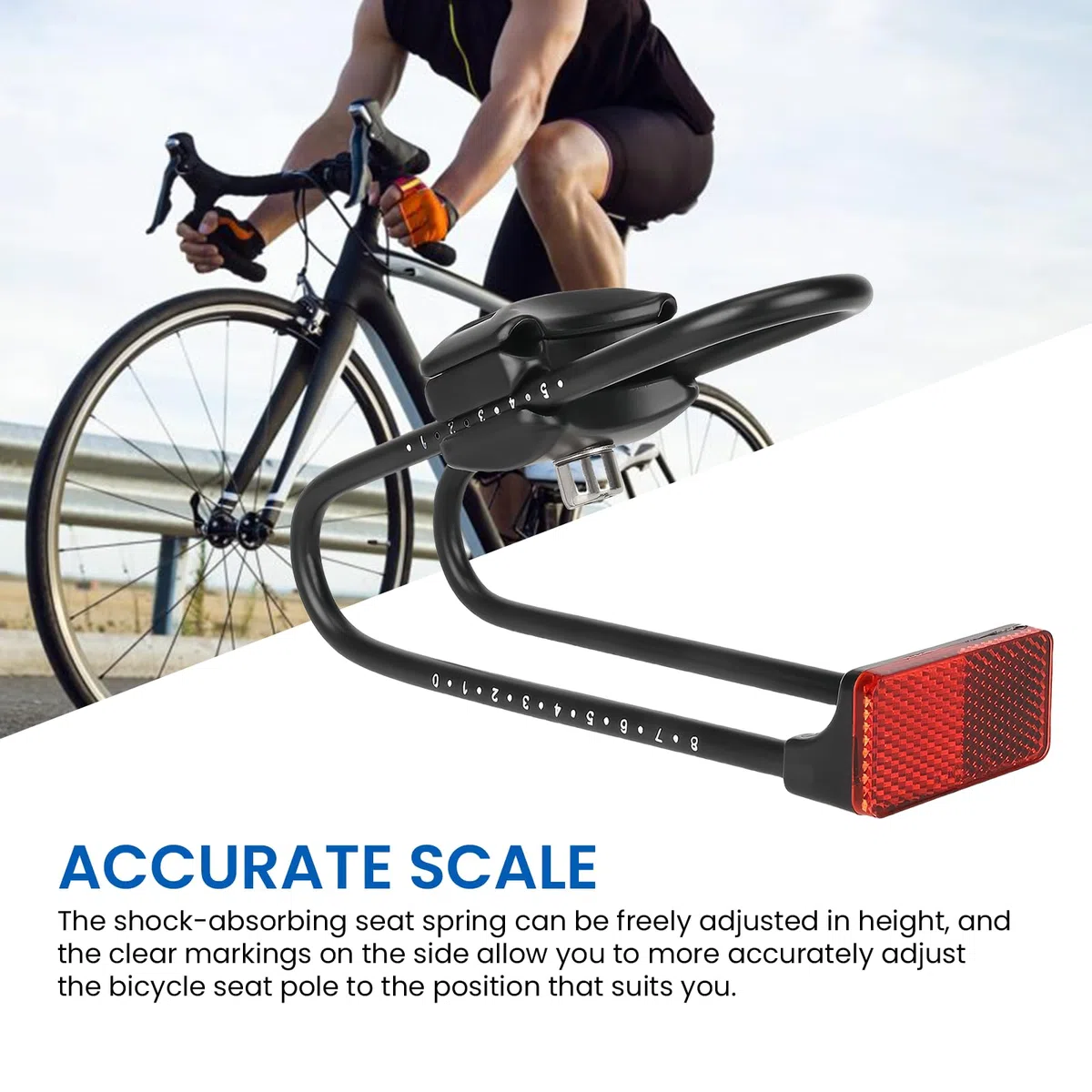 Ammortizzatore per sella ammortizzante, ammortizzatore per bicicletta, per mountain bike, bici da corsa e bici da esterno