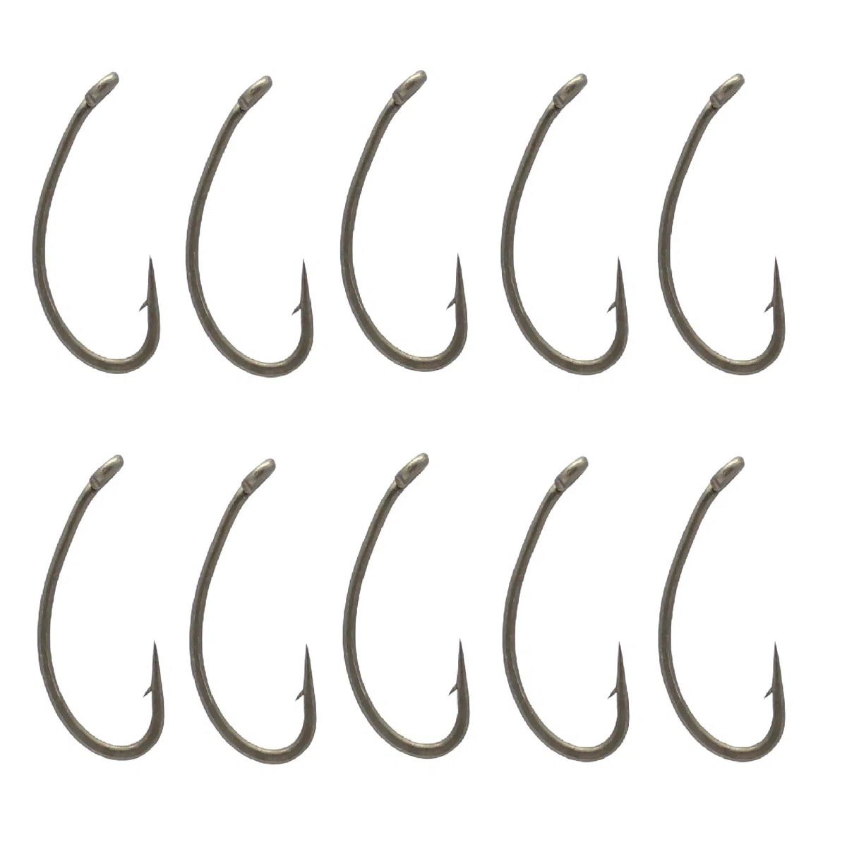 Set 10 Ami da Pesca Curve Shank N4 - Set Pesca Carpa - Ami Carpfishing - Ganci alla Pesce - Kit Pesca Lago - Pesca Accessori per Boilies - Method Feeder Fishing Hook - Articoli da Pesca