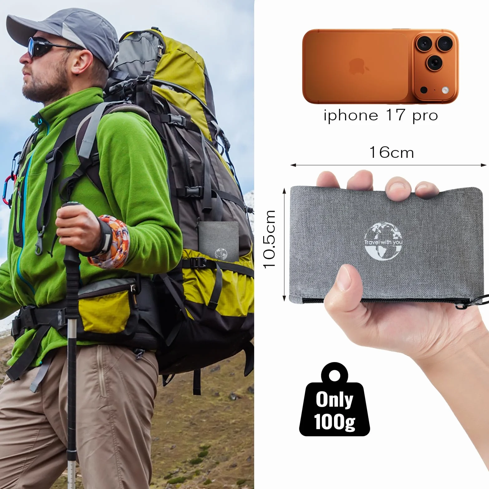 Cuscino da Campeggio Leggero e Compatto, Gonfiabile Mare e Cuscino Spiaggia da Viaggio con Supporto Ergonomico, Campeggio Accessori, Accessori Viaggio e Trekking (Turchese)