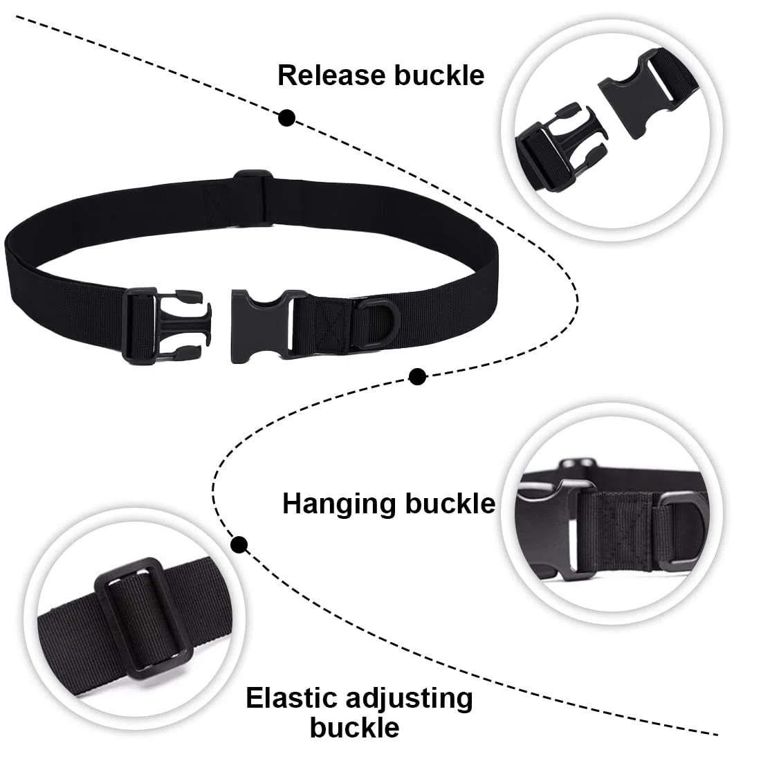 Cintura tattica regolabile per Airsoft e attività all'aperto, con chiusura di sicurezza militare e cintura di combattimento. Ottima per coppie.