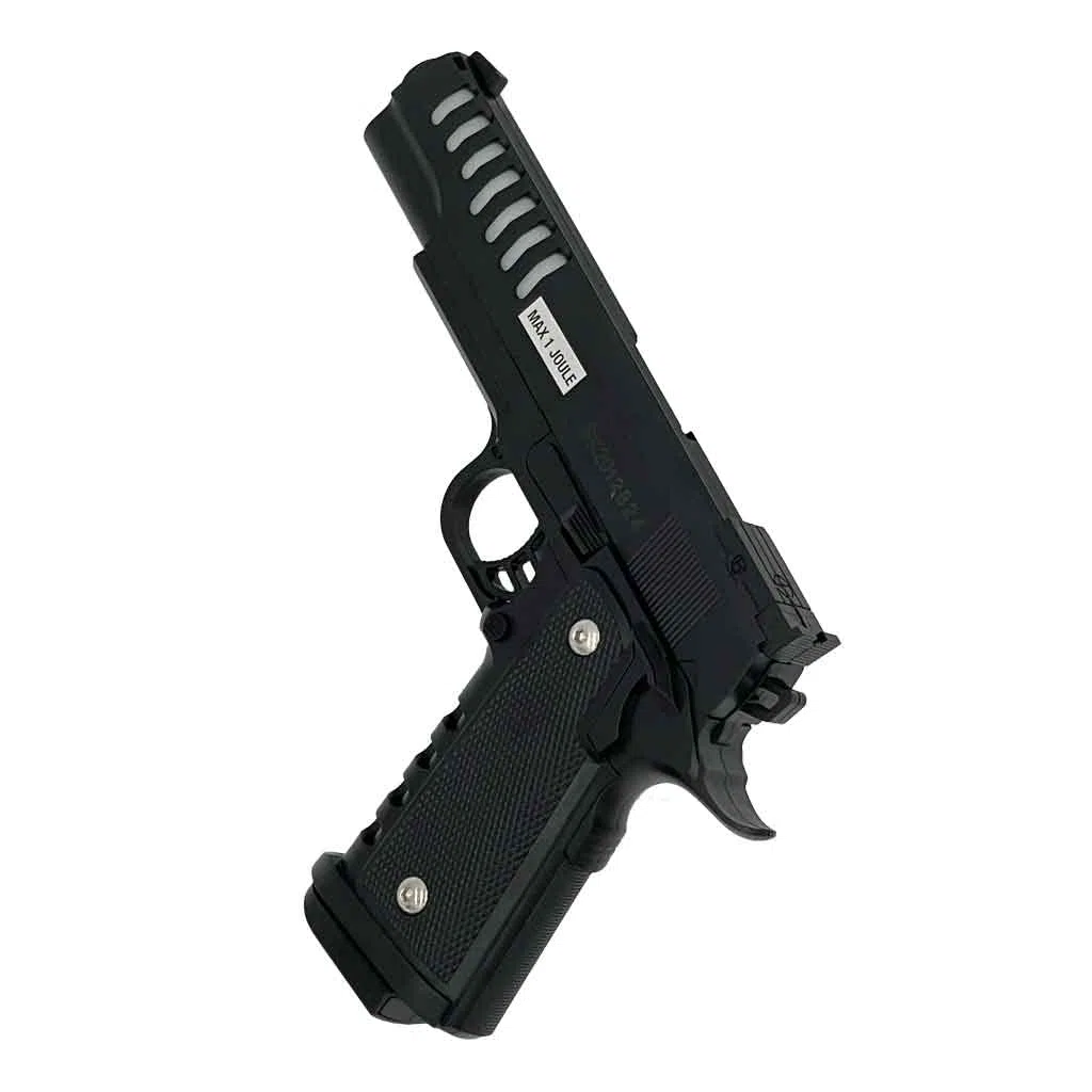 Saigo Hi-capa SG00060 Pistola Airsoft-Modello a Molla-Fuoco Manuale/Colpo per Colpo-Colore: Nero-Potenza 0,3 Joule