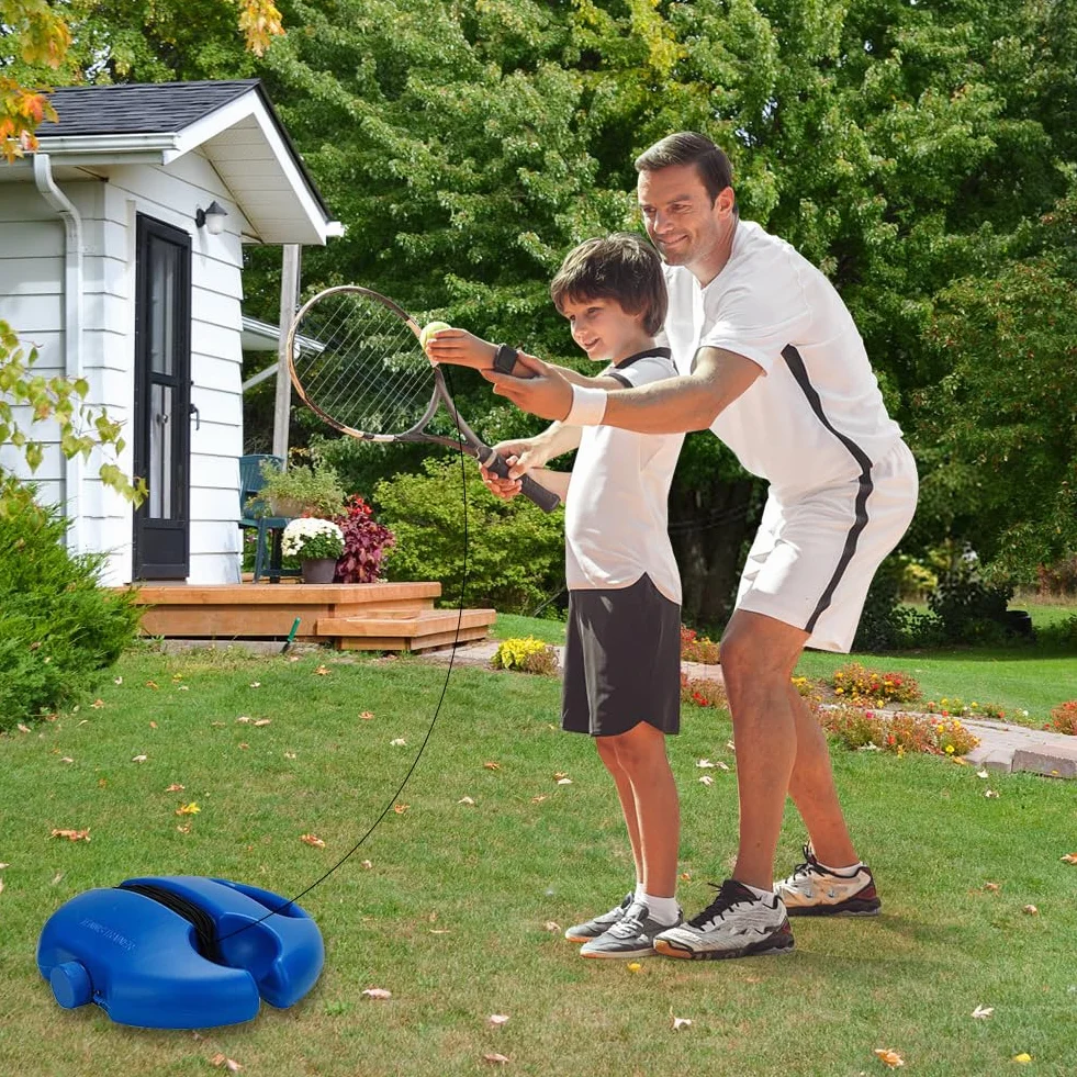 Tennis Trainer rotondo con 3 palline da tennis per esterni allenamento singolo gioco bambini adulti