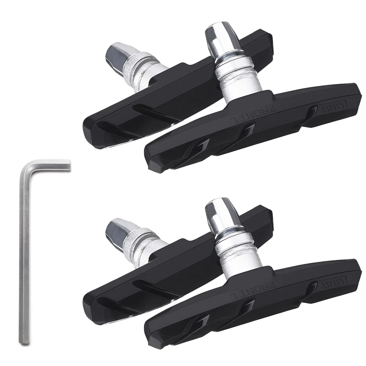 Set di 4 pastiglie freno a V per bicicletta, 70 mm, per freni a cerchione, ganasce dei freni silenziose, pastiglie dei freni, pastiglie dei freni, ganasce freno anteriori e posteriori in gomma