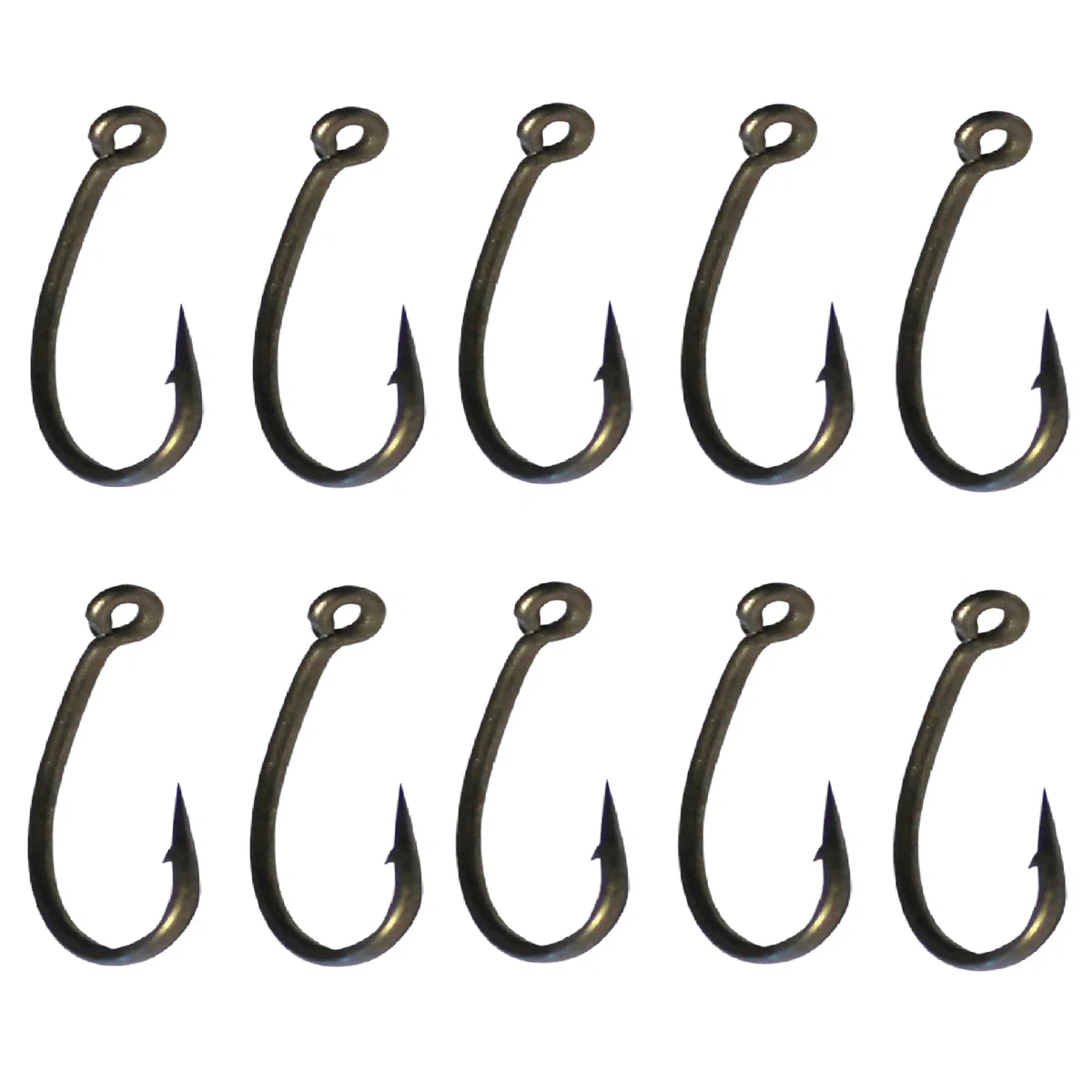 Set 10 Ami da Pesca Curve Shank N4 - Set Pesca Carpa - Ami Carpfishing - Ganci alla Pesce - Kit Pesca Lago - Pesca Accessori per Boilies - Method Feeder Fishing Hook - Articoli da Pesca