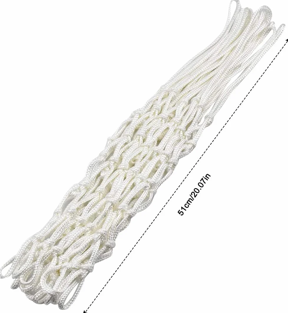 Rete da Basket Ricambio Standard 12 Passanti 205g Polipropilene Bianco