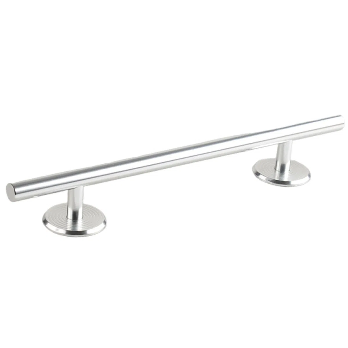 TISHITA Fingerboard 1 Pezzo Fingerboard Round Rail Ostacolo Ramp Rail Acciaio Inox Base Ponderata Superficie Rotonda Adatta a Fingerboarding Parchi Skate Min, Argento