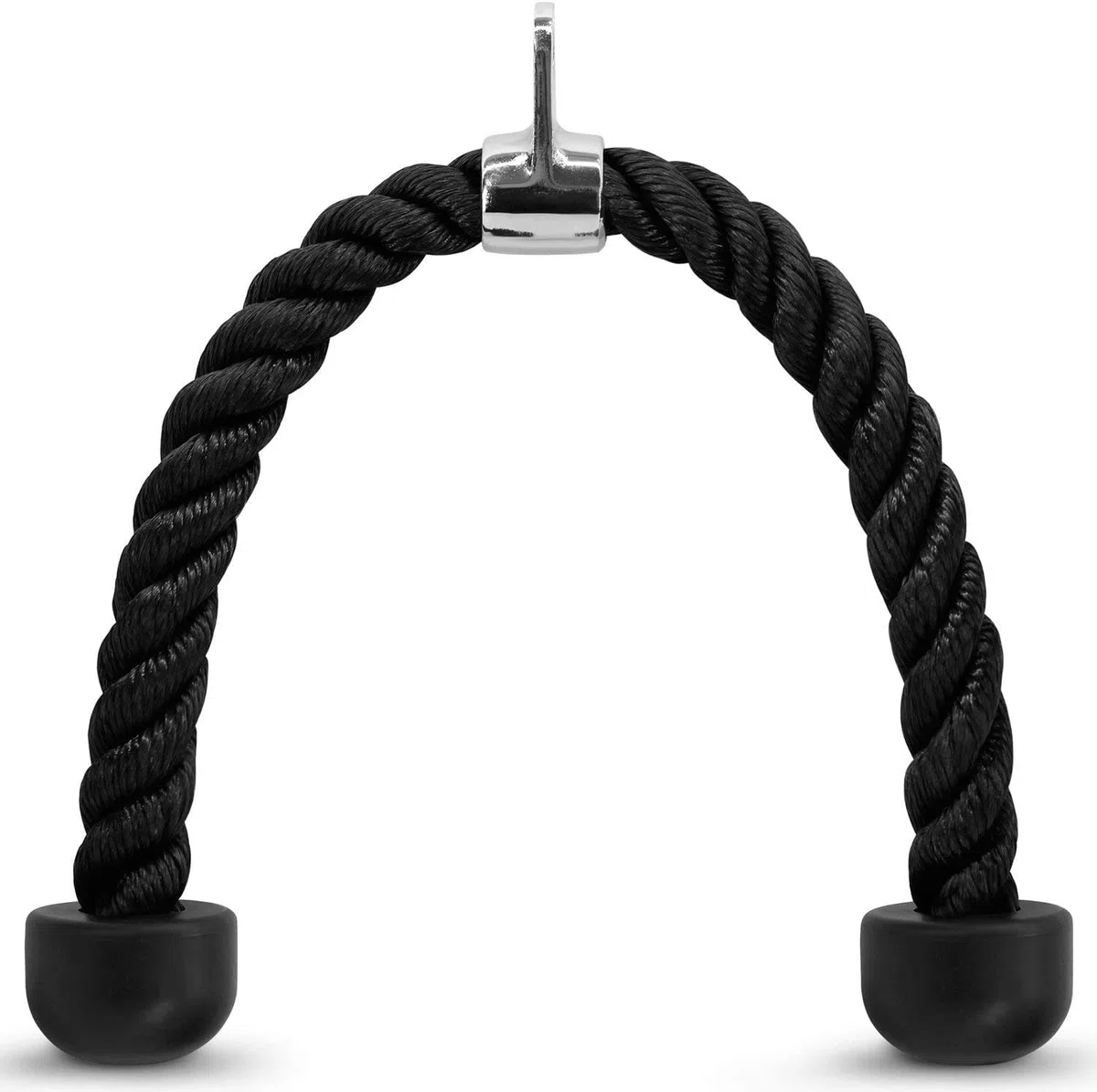 Deluxe Gym Tricep Ropes Lunghezza corda 27 pollici Heavy Duty Polipropilene Trecciap Corda Pull Down Double Grip (Nero)
