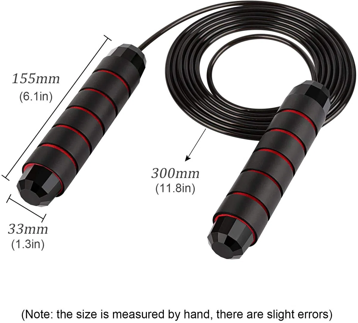 2 Corde per Saltare, Lunghezza Regolabile Corda per Saltare con Cavo in Acciaio Rivestito in PVC Senza Grovigli, Corda per Saltare Brucia Grassi (Rosso e Verde)