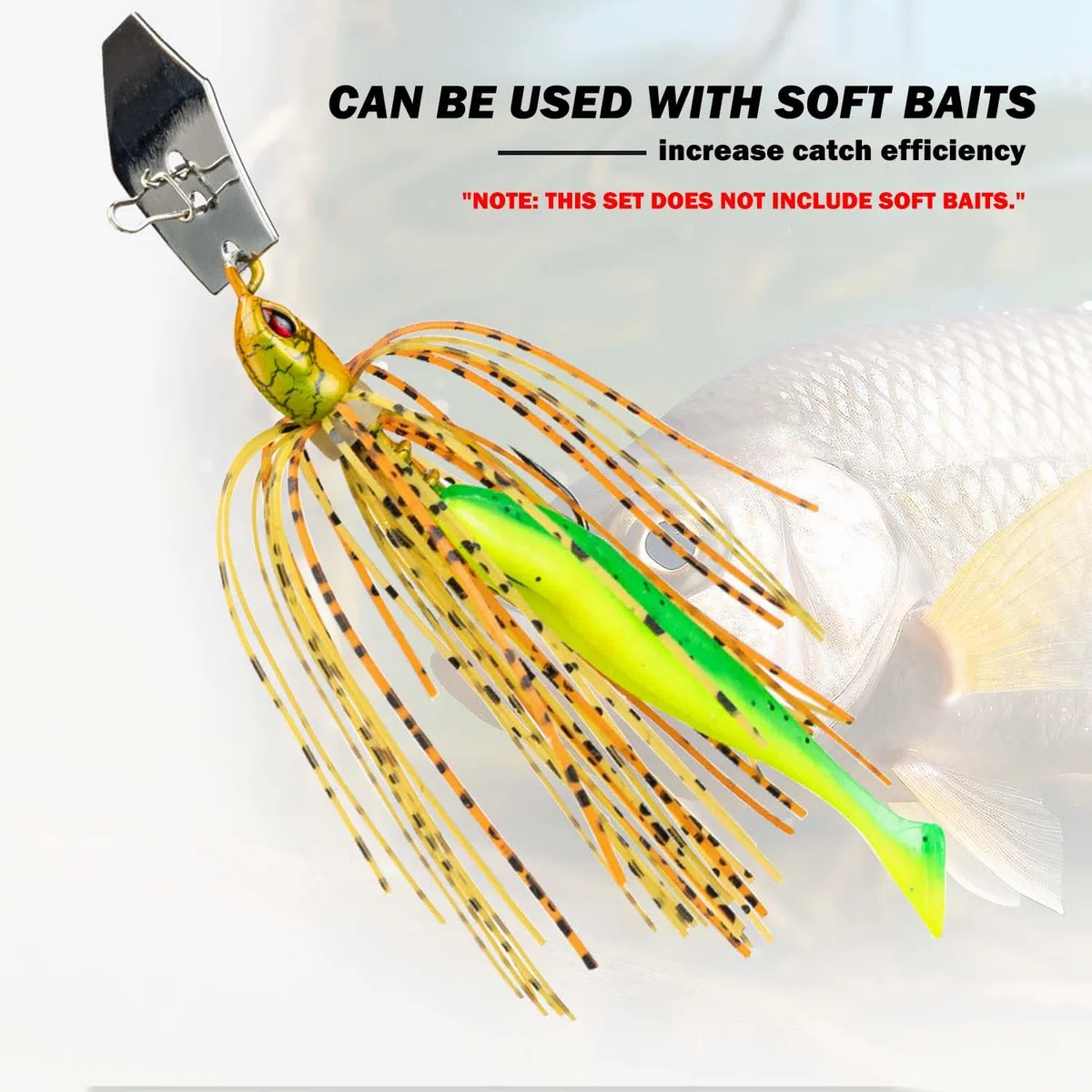 Esche in silicone preassemblate, per acqua dolce e salata, ideali per persici, lucci e trote – regalo perfetto per pescatori