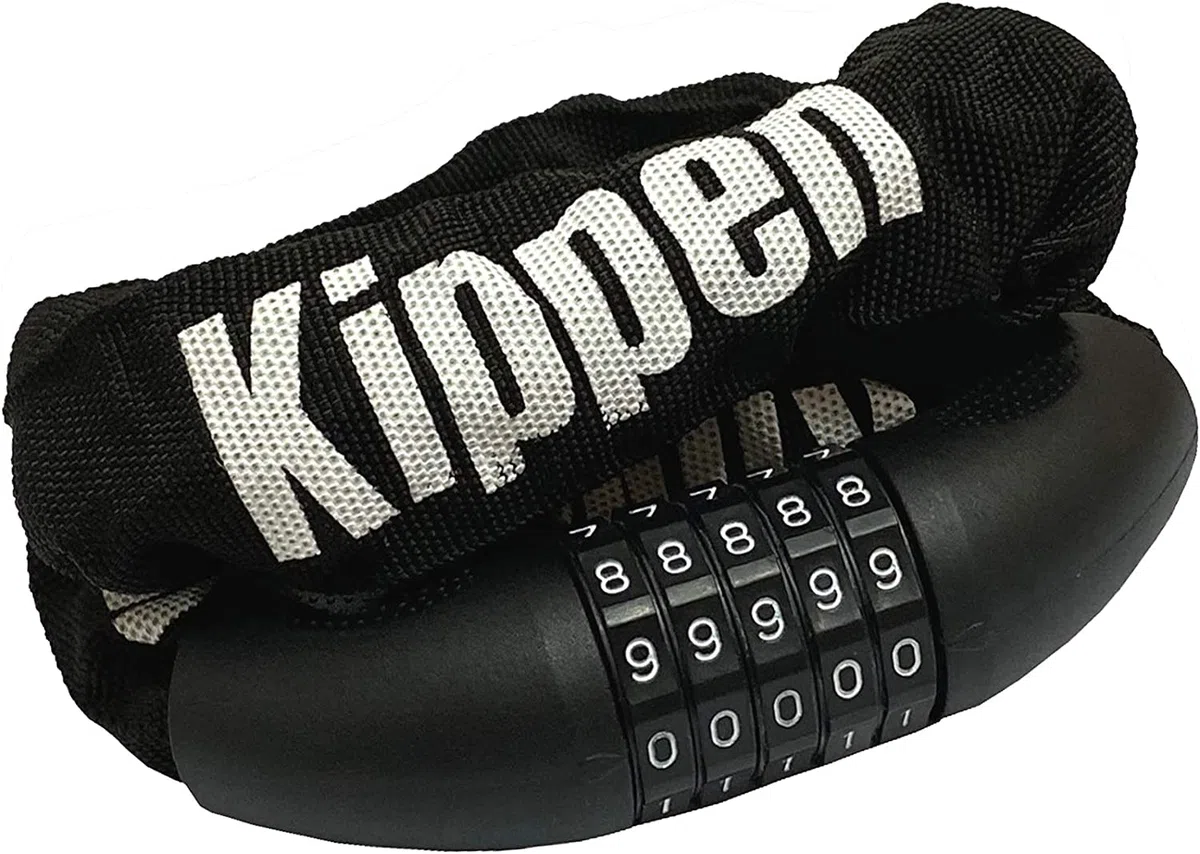 Kippen 2013X - Catena con Lucchetto a Combinazione a 5 Cifre. Lunghezza 100 Cm. Ideale per bici, skateboard, scooter, cancelli, cassette degli attrezzi.