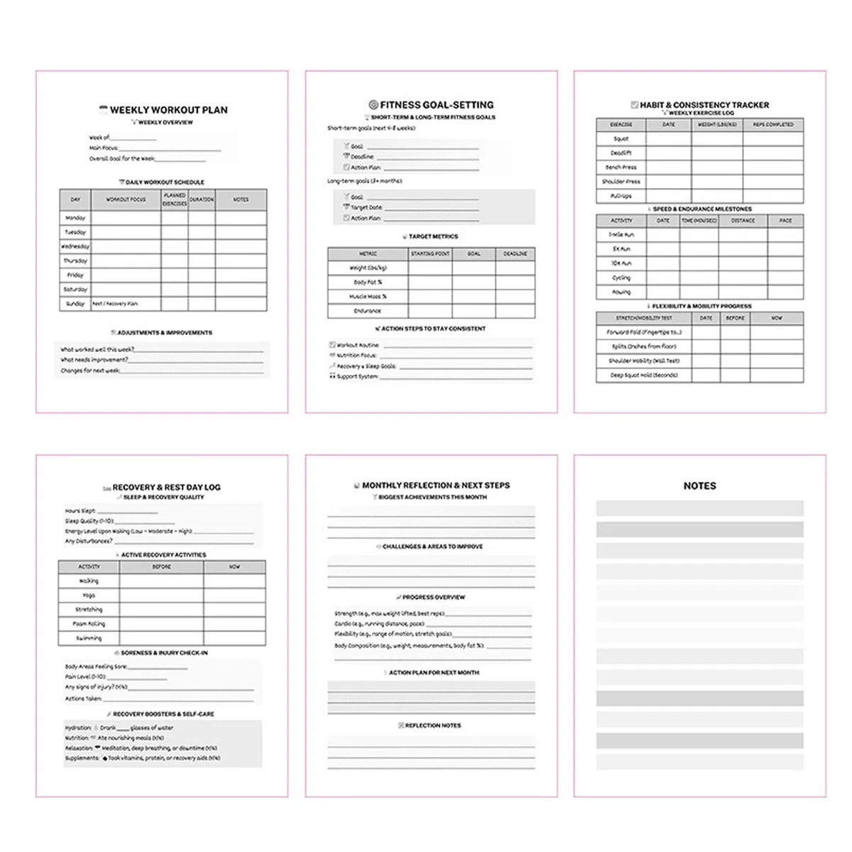 Diario di allenamento a casa, pianificatore di allenamento per donne - Pianificatore di libri per esercizi in palestra dietetica | Notebook per la perdita di peso della palestra per raggiungere i tuoi