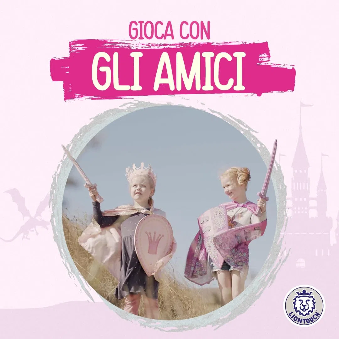 Liontouch - Corona da Regina Rosa per Ragazze | età 3-8 - Misura Regolabile | Accessorio per Giochi di Ruolo, Travestimenti, Costumi Regali, Abiti a Tema per Bimbe | Realizzata in Gommapiuma Durevole