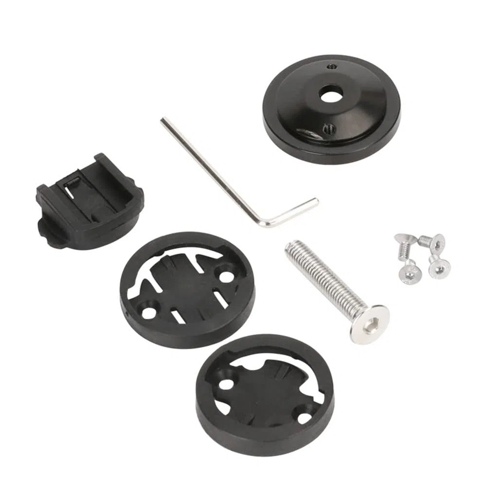 Butyeak Porta Computer Bici, Attacco Manubrio Porta Computer, Edge Mount, Supporto per Computer da Bici Staffa dell'adattatore per Bicicletta da Bicicletta in Plastica Resistente, Nero