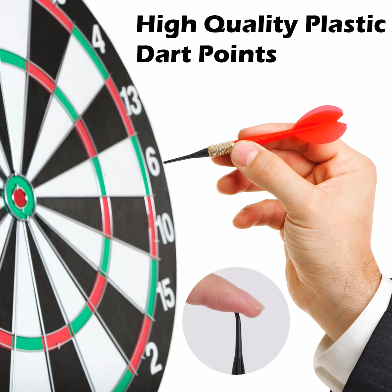 MXTIMWAN 100 Pezzis Freccette Punta Plastica, Punta Morbida per Freccette Darts in Plastica, Punte Freccette Soft, Punte Plastica Darts, Punte di Ricambio per Bersaglio Elettronico