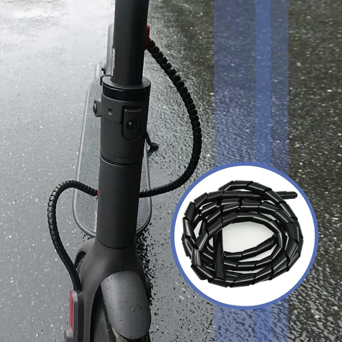 GTIWUNG Copri Ruota Monopattino Mozzo Cappucci Protettivi con Striscia Riflettente,Copriruota Laterale con Riflettore Posteriore,Accessori per Scooter,Rosso