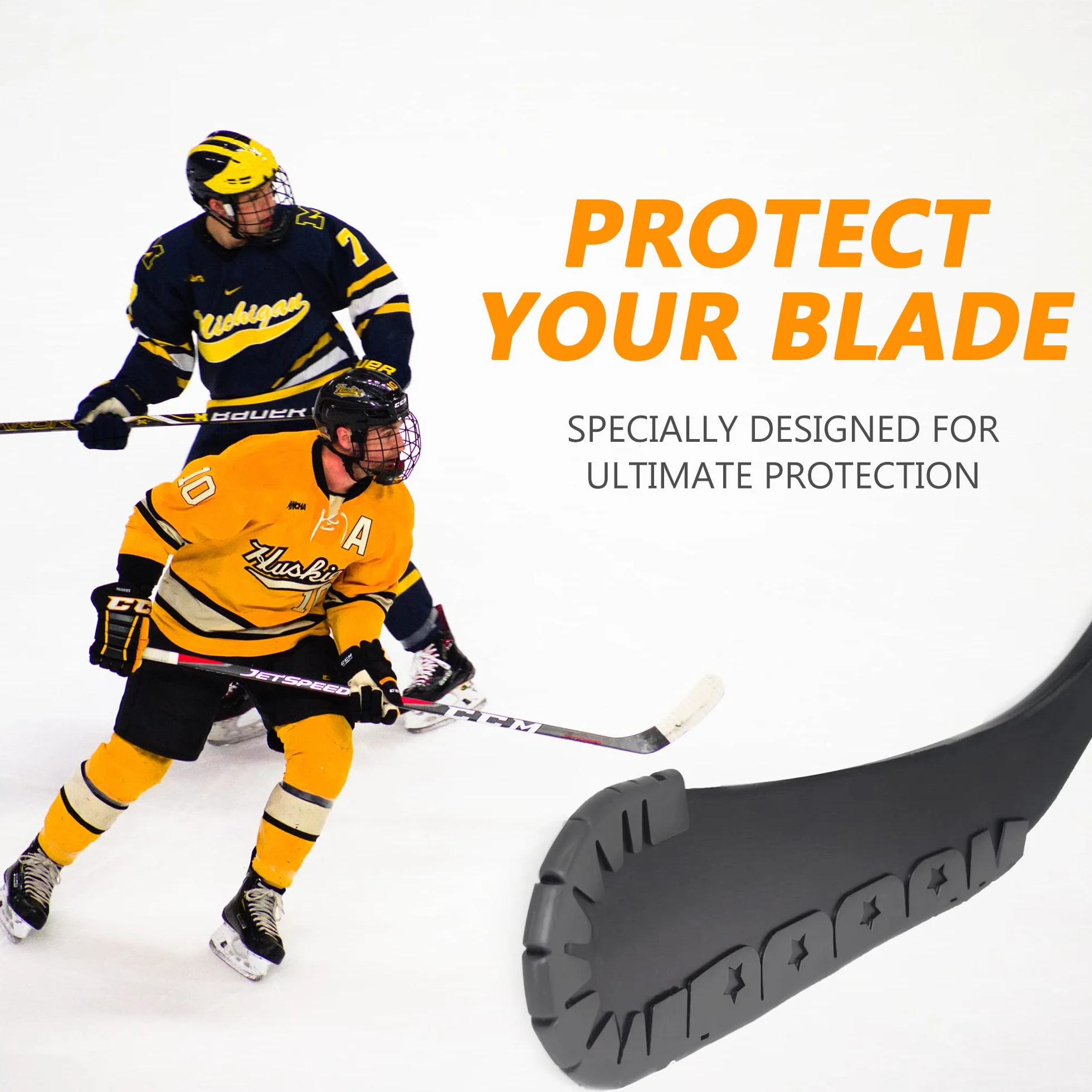 Protezione per mazza da hockey su ghiaccio, protezione per lama e bordi per allenamento di hockey fuori ghiaccio all'aperto e aiuto per pratica sportiva, regali per hockey, accessori,